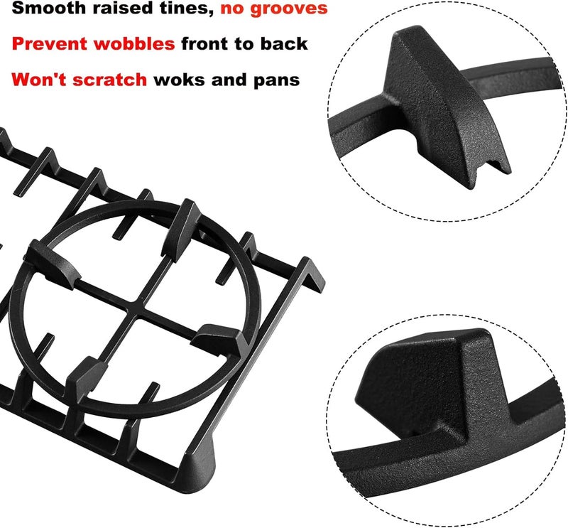 Grillflame Wok Ring, 9 Inch Wok Support Ring Gas Stove Cast Iron Non Slip Gas Stove Top Burner Rings Wok Pan Stand Holder Gas Range Replacement Parts for GE, KitchenAid, Samsung, Whirlpool, Kenmore, Frigidaire - Image 5